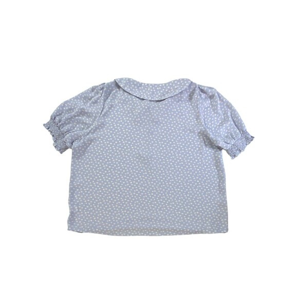 Sweet Rain Womens 3X Lilac Top Pink/White Heart Print Short Sleeve Tie Collar - Picture 6 of 9